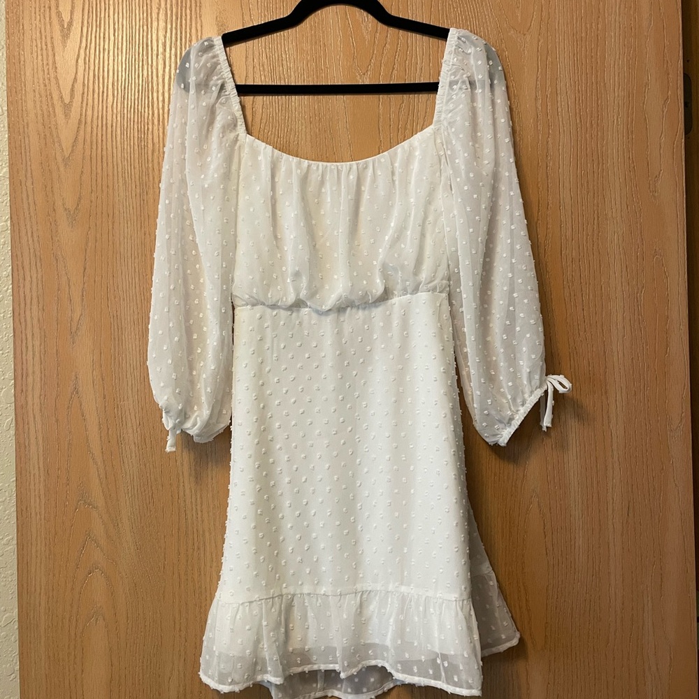 Elegant White Sheer Dress
